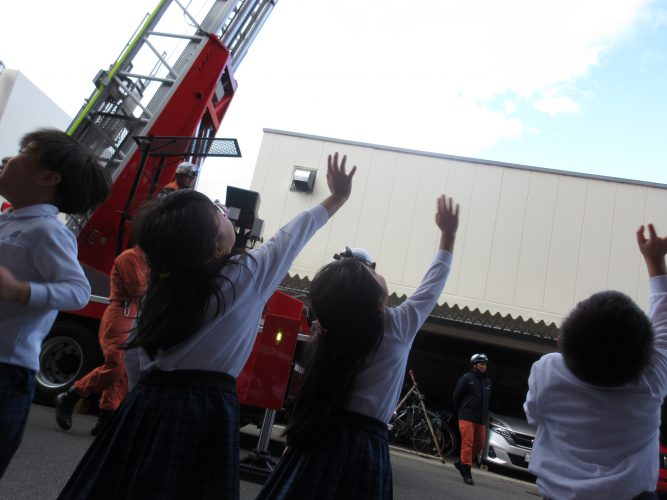 はしご車大きいね！